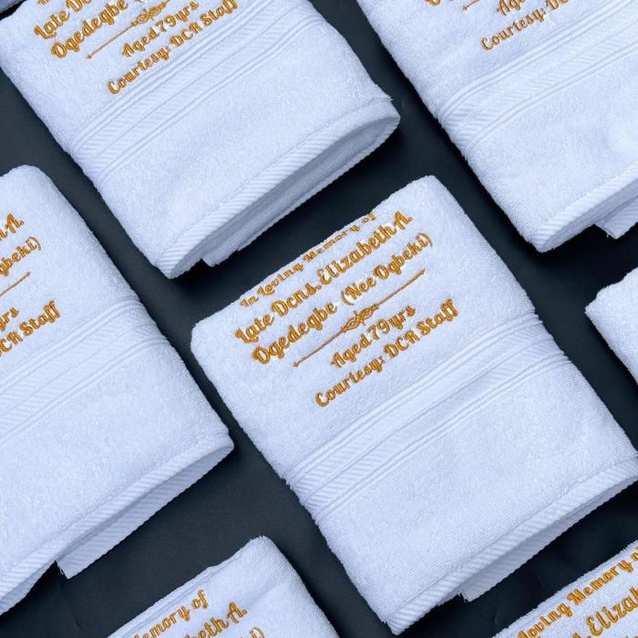 best quality embroideried towel printing in lagos nigeria